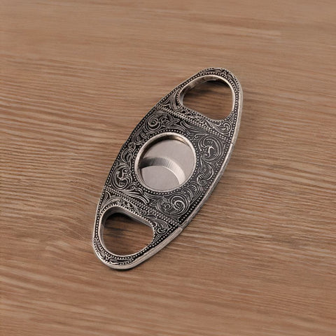 Vintage Cigar Cutter - 23mm Scrollwork Design for Perfect Cuts