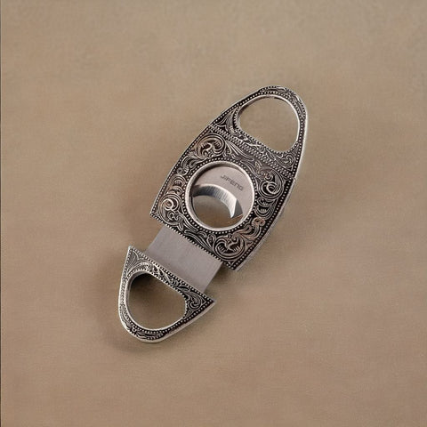 Vintage Cigar Cutter - 23mm Scrollwork Design for Perfect Cuts