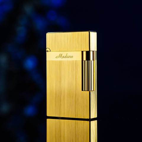 Maduro M2 Refillable Butane Soft Flame Lighter – Brushed Steel