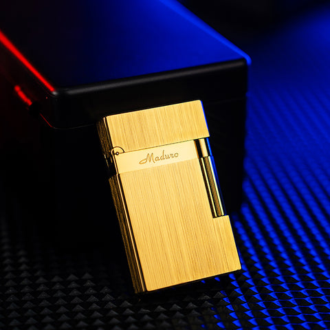 Maduro M2 Refillable Butane Soft Flame Lighter – Brushed Steel