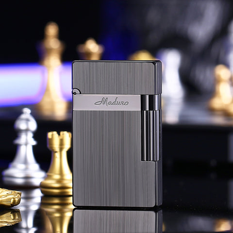 Maduro M2 Refillable Butane Soft Flame Lighter – Brushed Steel