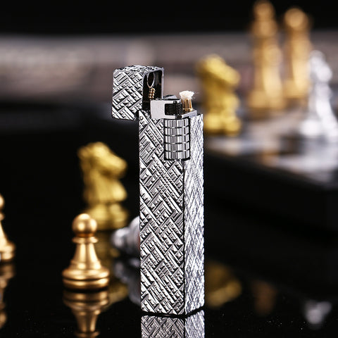 Maduro M4 Slimline Flint Soft Flame Lighter – Kerosene Cross Hatch