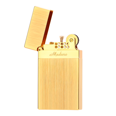 Maduro M1 Vintage Flint Cigar Soft Flame Lighter – Kerosene Brushed Steel