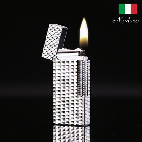 Maduro M7 Classic Midsize Flint Soft Flame Lighter – Kerosene Parisian Studs