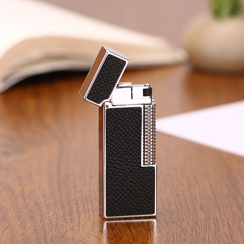 Maduro M3 Slimline Refillable Butane Soft Flame Lighter – Leather Inlay