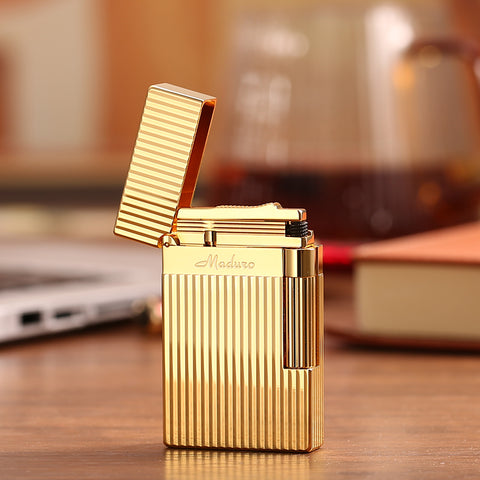 Maduro M2 Refillable Butane Soft Flame Lighter – Parallel Stripe