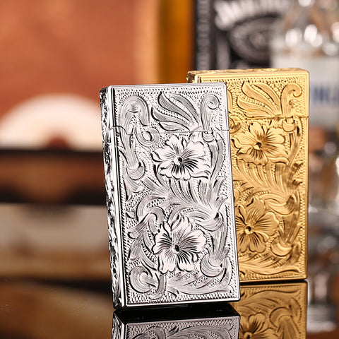 Maduro M1 Vintage Flint Cigar Soft Flame Lighter – Kerosene Peony Motif