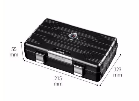 Voyager 10 Cigar Humidor - Durable Travel Case with Built-In Hygrometer